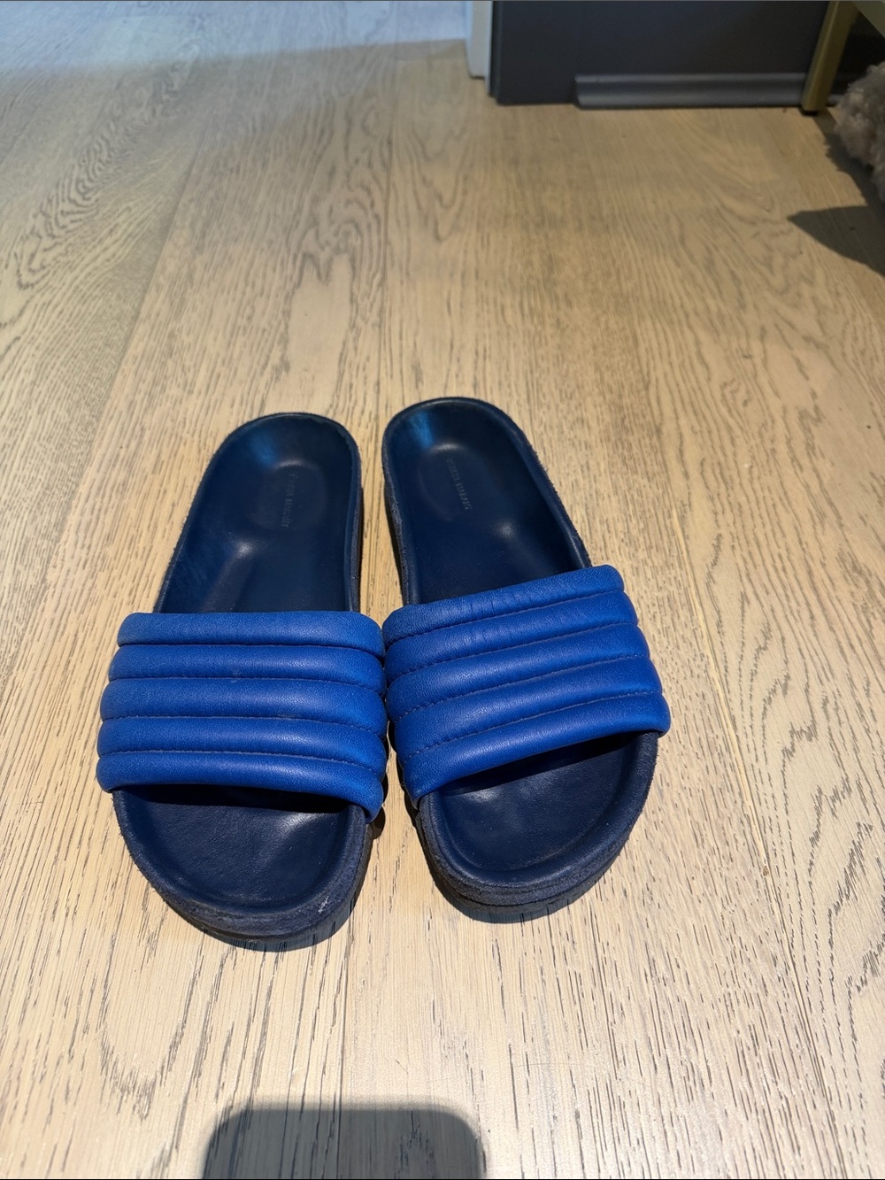 Isabel Marant Men's Royal Blue Padded Slide Sandals